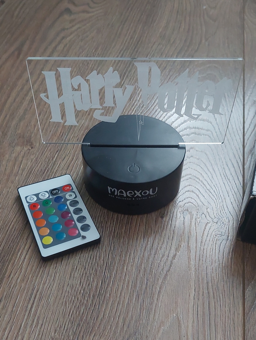 Harry Potter LED Acrylic Night Light - Clear Panel with Black MAECOU Base